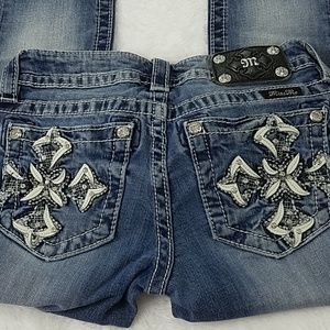 Miss Me jeans size 25 skinny with a 31 inch inseam